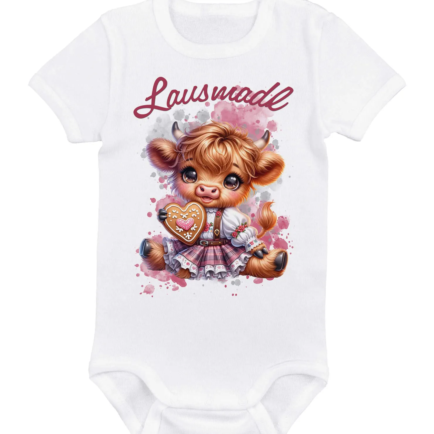 Zillertaler Trachtenwelt Shirts & Polos-Baby Body "Lausmadl", Weiß