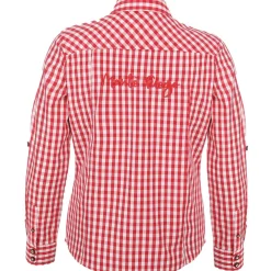 Zillertaler Trachtenwelt Blusen-Damen Bluse "Babsi", Langarm, -Kariert Rot