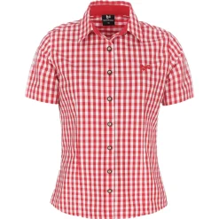 Zillertaler Trachtenwelt Blusen-Damen Bluse "Betty", -Kariert Rot
