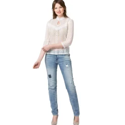 Zillertaler Trachtenwelt Blusen-Damen Bluse "Nediva", Creme Weiß