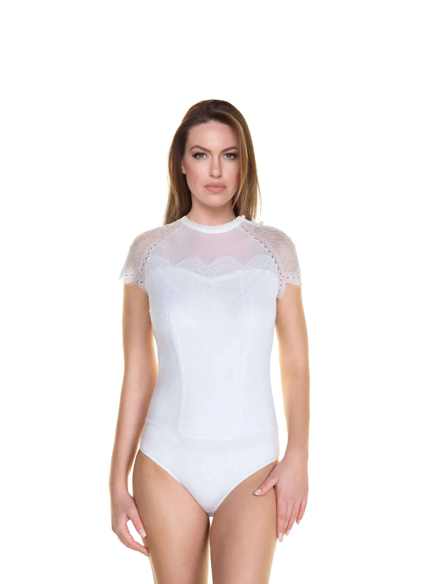 Zillertaler Trachtenwelt Bodys-Damen Body, Weiß