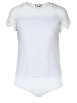 Zillertaler Trachtenwelt Bodys-Damen Body, Weiß