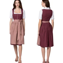Zillertaler Trachtenwelt Dirndl-Damen Dirndl "Gina", Bordeaux- Rosa