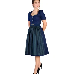 Zillertaler Trachtenwelt Dirndl-Damen Dirndl "Ines", Dunkel Blau