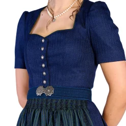 Zillertaler Trachtenwelt Dirndl-Damen Dirndl "Ines", Dunkel Blau
