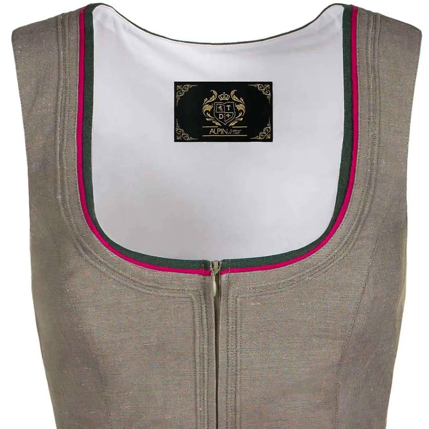 Zillertaler Trachtenwelt Dirndl-Damen Dirndl "Irmgard", Helloliv-Pink Beige