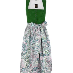 Zillertaler Trachtenwelt Dirndl-Damen Dirndl "Lea", Dunkel-Rosa Grün