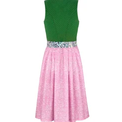 Zillertaler Trachtenwelt Dirndl-Damen Dirndl "Lea", Dunkel-Rosa Grün