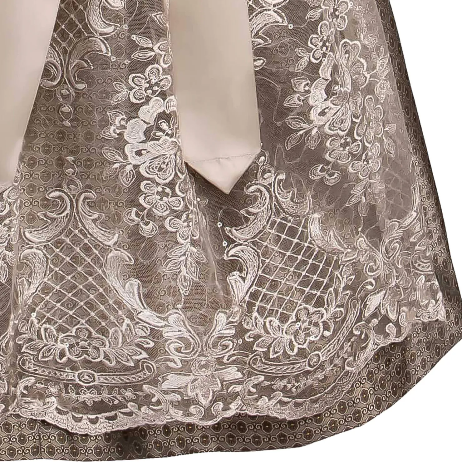 Zillertaler Trachtenwelt Dirndl-Damen Dirndl "Loredana", Taupe Braun