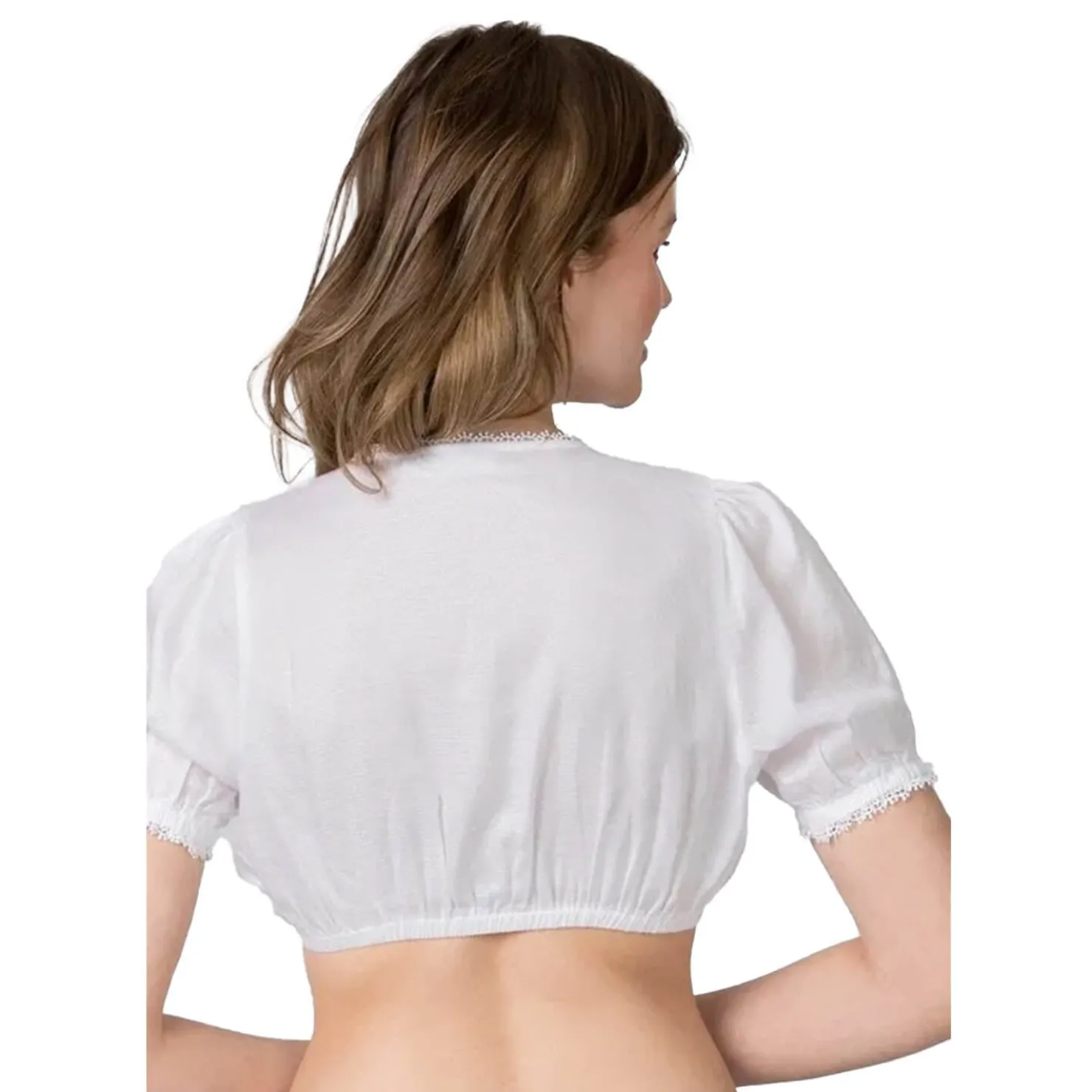 Zillertaler Trachtenwelt Dirndlblusen-Damen Dirndlbluse "Leana", Weiß