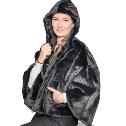 Zillertaler Trachtenwelt Jacken-Damen Kuscheljacke "Penelope", Schwarz