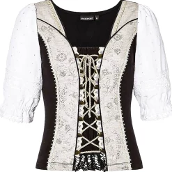 Zillertaler Trachtenwelt Shirts-Damen Landhaus Shirt "Uki" Beige