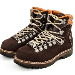 Zillertaler Trachtenwelt Schuhe & Socken-Damen Leder-Boots "Dockers", Braun