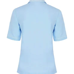 Zillertaler Trachtenwelt Polos-Damen Polo "Isabella", Hell Blau