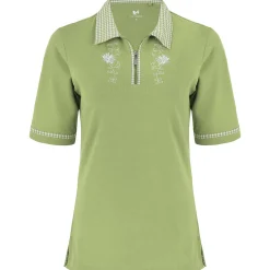 Zillertaler Trachtenwelt Polos-Damen Polo "Isabella", Hell Grün