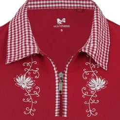 Zillertaler Trachtenwelt Polos-Damen Polo "Isabella", Rot