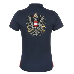 Zillertaler Trachtenwelt Polos-Damen Polo "Österreich", Blau