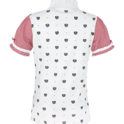 Zillertaler Trachtenwelt Shirts-Damen Rüschen-Shirt "Austria" Rot