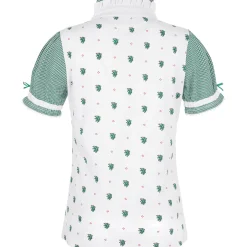 Zillertaler Trachtenwelt Shirts-Damen Rüschen-Shirt "Steiermark" Grün