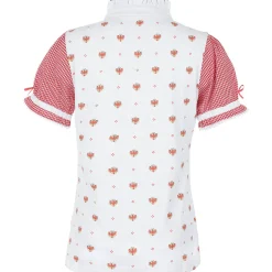 Zillertaler Trachtenwelt Shirts-Damen Rüschen-Shirt "Tirol" Rot