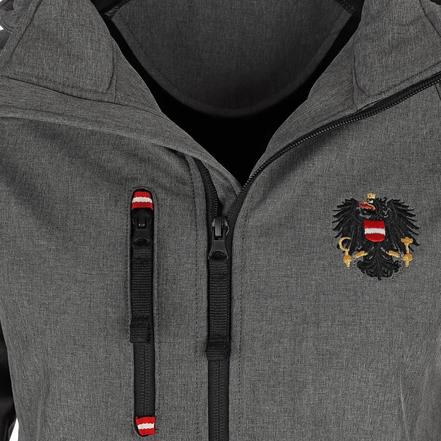 Zillertaler Trachtenwelt Jacken-Damen Softshelljacke "Österreich", Grau