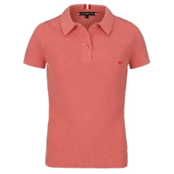 Zillertaler Trachtenwelt Polos-Damen Strick Polo "Emma", Aprikot Orange
