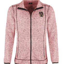 Zillertaler Trachtenwelt Jacken-Damen Strickfleece Jacke "Österreich", Rosa