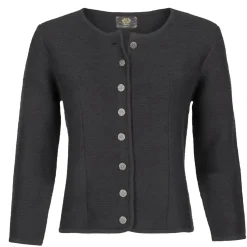 Zillertaler Trachtenwelt Jacken-Damen Strickjacke "Achensee", Schwarz