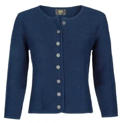 Zillertaler Trachtenwelt Jacken-Damen Strickjacke "Achensee", Blau