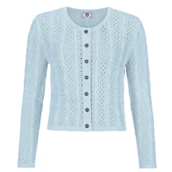 Zillertaler Trachtenwelt Jacken-Damen Strickjacke "Elisabeth", Blau