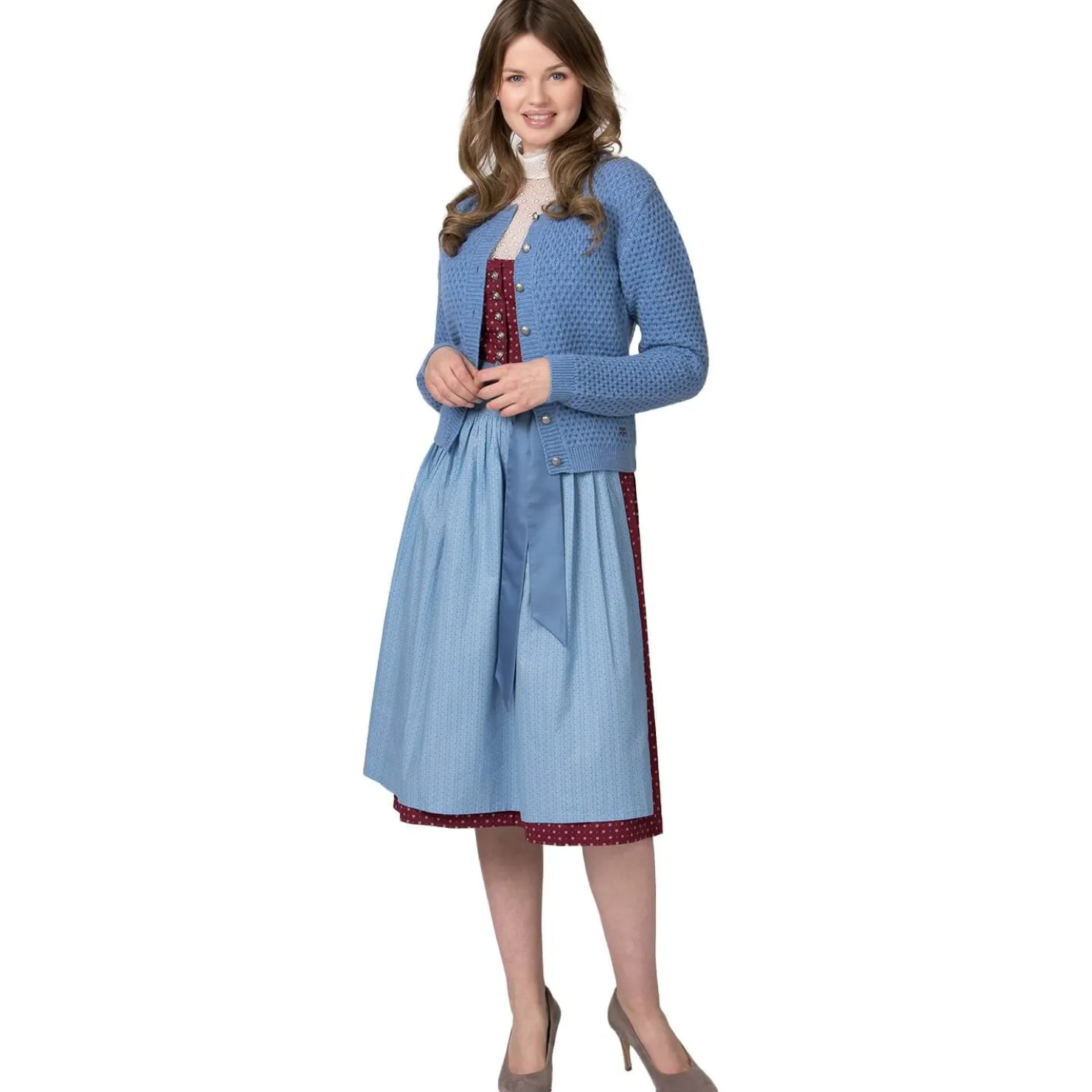 Zillertaler Trachtenwelt Pullover & Hoodies-Damen Strickjacke "Juliette", Blau