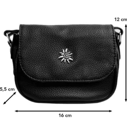 Zillertaler Trachtenwelt Accessoires-Damen Trachtenhandtasche "Lea", Schwarz