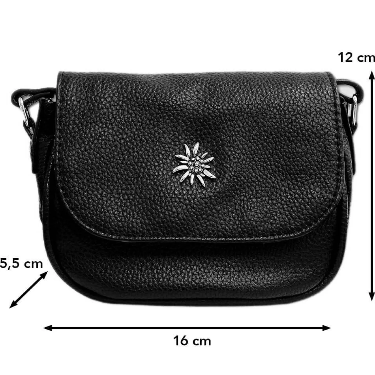Zillertaler Trachtenwelt Accessoires-Damen Trachtenhandtasche "Lea", Schwarz