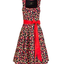 Zillertaler Trachtenwelt Dirndl-Damen Trachtenkleid "Manja", Schwarz-Rot