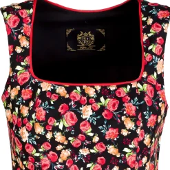 Zillertaler Trachtenwelt Dirndl-Damen Trachtenkleid "Manja", Schwarz-Rot