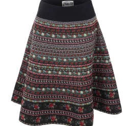 Zillertaler Trachtenwelt Mieder & Röcke-Damen Trachtenrock "Leila", Schwarz