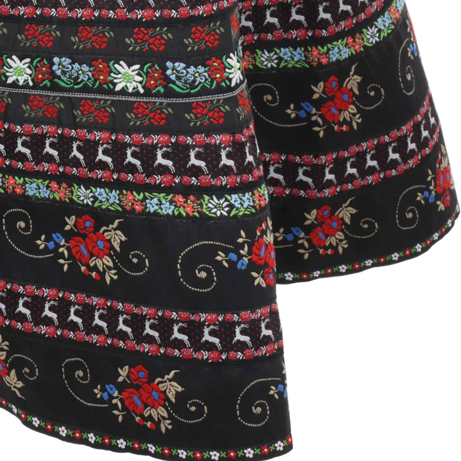 Zillertaler Trachtenwelt Mieder & Röcke-Damen Trachtenrock "Leila", Schwarz