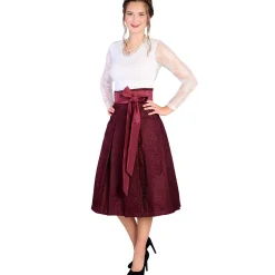 Zillertaler Trachtenwelt Mieder & Röcke-Damen Trachtenrock "Tanja", Rot