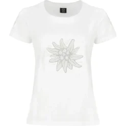Zillertaler Trachtenwelt Shirts-Damen T-Shirt "Edel" mit Spitze, Weiß