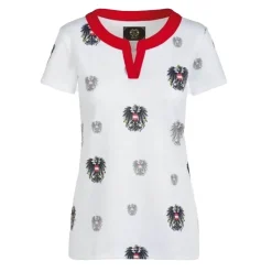 Zillertaler Trachtenwelt Shirts-Damen T-Shirt "Österreich Wappen", Weiß