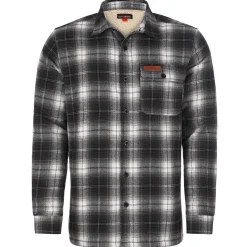 Zillertaler Trachtenwelt Jacken-Herren Flanelljacke "Fleece", -Weiß Schwarz