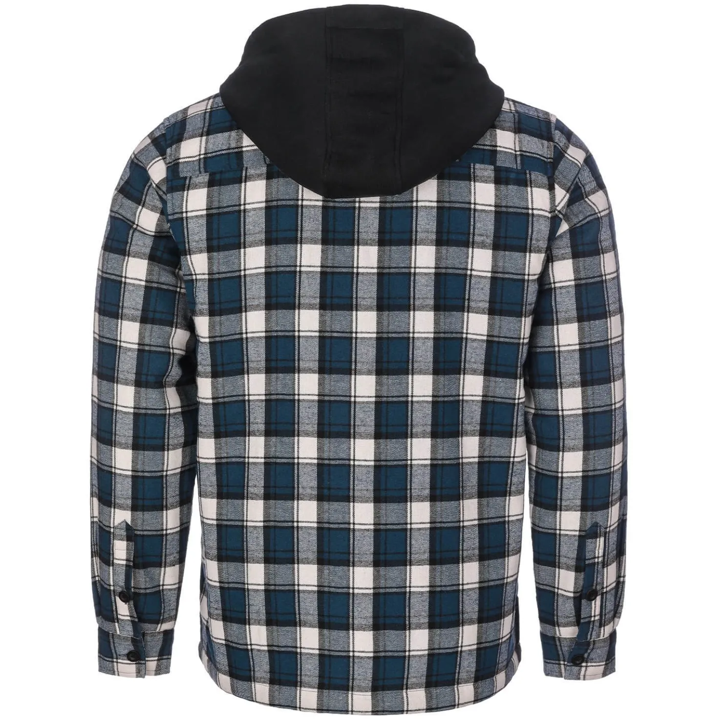 Zillertaler Trachtenwelt Jacken-Herren Flanelljacke "Karo" mit Kapuze, -Weiß Blau