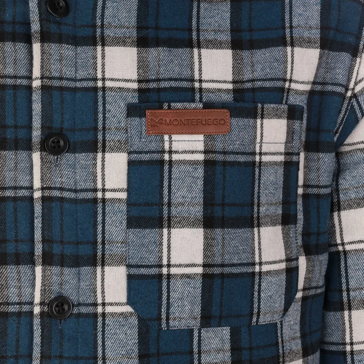 Zillertaler Trachtenwelt Jacken-Herren Flanelljacke "Karo" mit Kapuze, -Weiß Blau