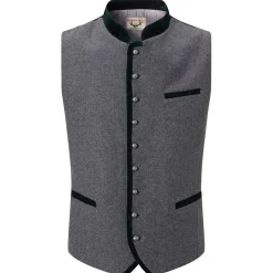 Zillertaler Trachtenwelt Gilets-Herren Gilet "Alonso", -Grün Grau
