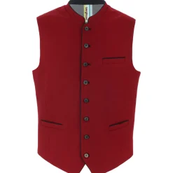 Zillertaler Trachtenwelt Gilets-Herren Gilet "Eros", Rot