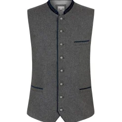 Zillertaler Trachtenwelt Gilets-Herren Gilet "Fabrizio", -Blau Grau