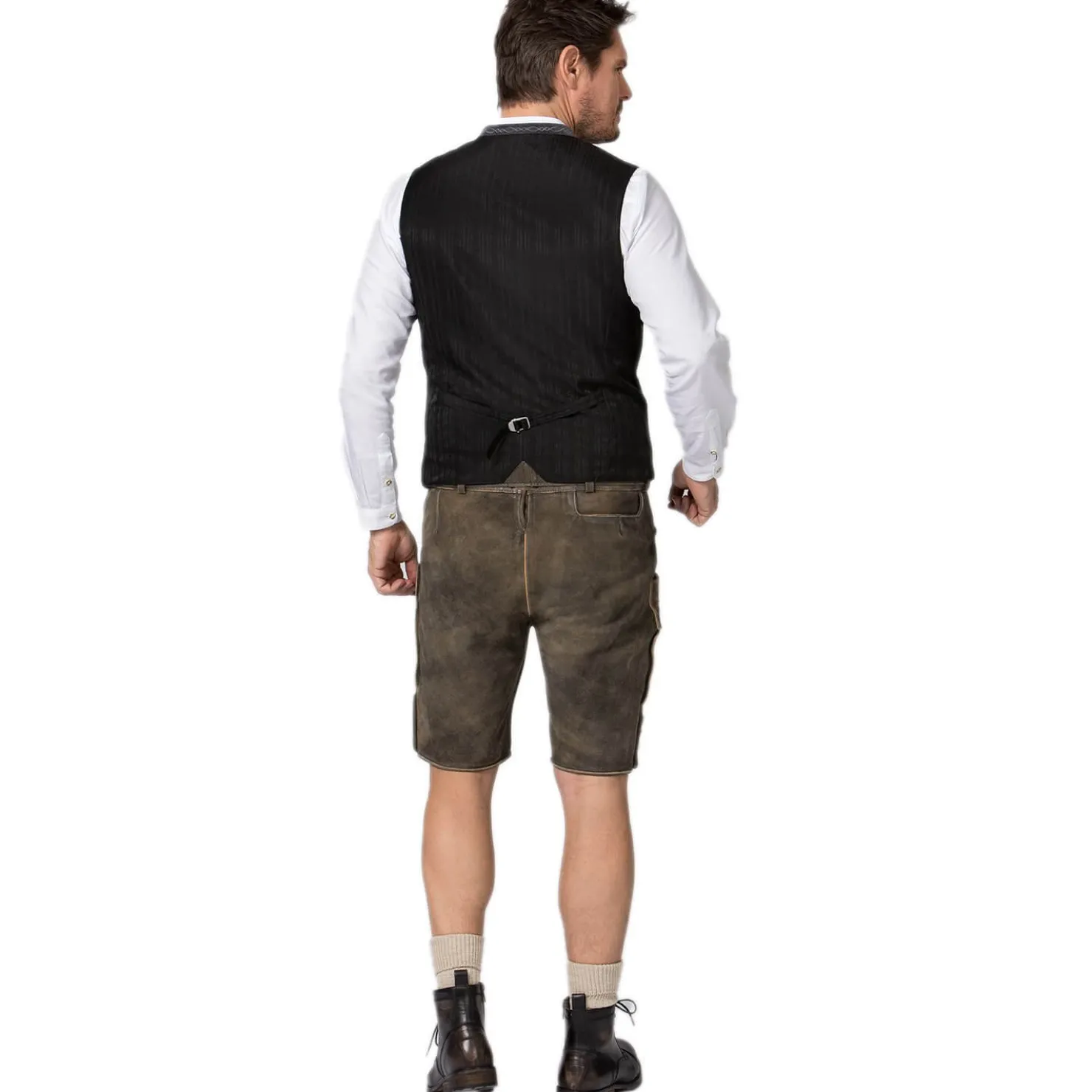 Zillertaler Trachtenwelt Gilets-Herren Gilet "Fabrizio", -Rot Grau