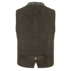 Zillertaler Trachtenwelt Gilets-Herren Gilet "Henry", Stone Braun