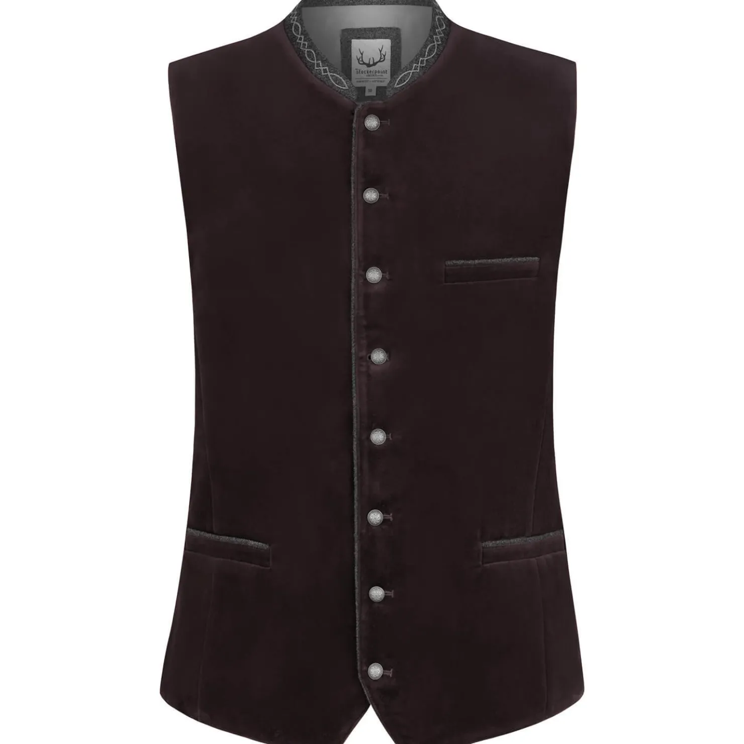 Zillertaler Trachtenwelt Gilets-Herren Gilet "Lorenzo", Anthrazit Grau