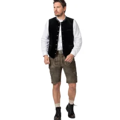 Zillertaler Trachtenwelt Gilets-Herren Gilet "Lorenzo", Schwarz